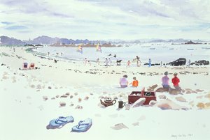 Cobo Bay, Guernsey, 1987 (wc na papíře)
